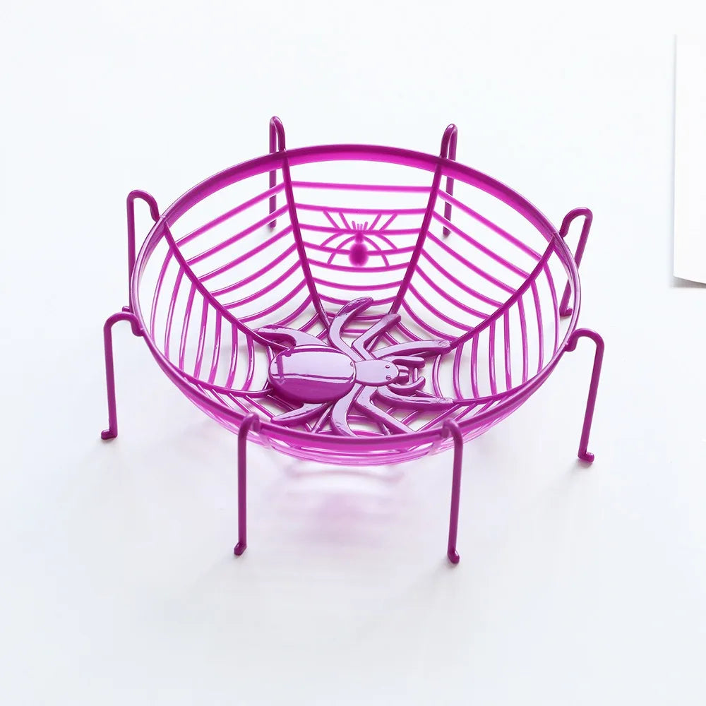 Halloween & Day of the Dead Storage Baskets Halloween Party Favors Plastic Hand Grab Candy Containers Spider Web Baskets Halloween Candy Rack Bowls