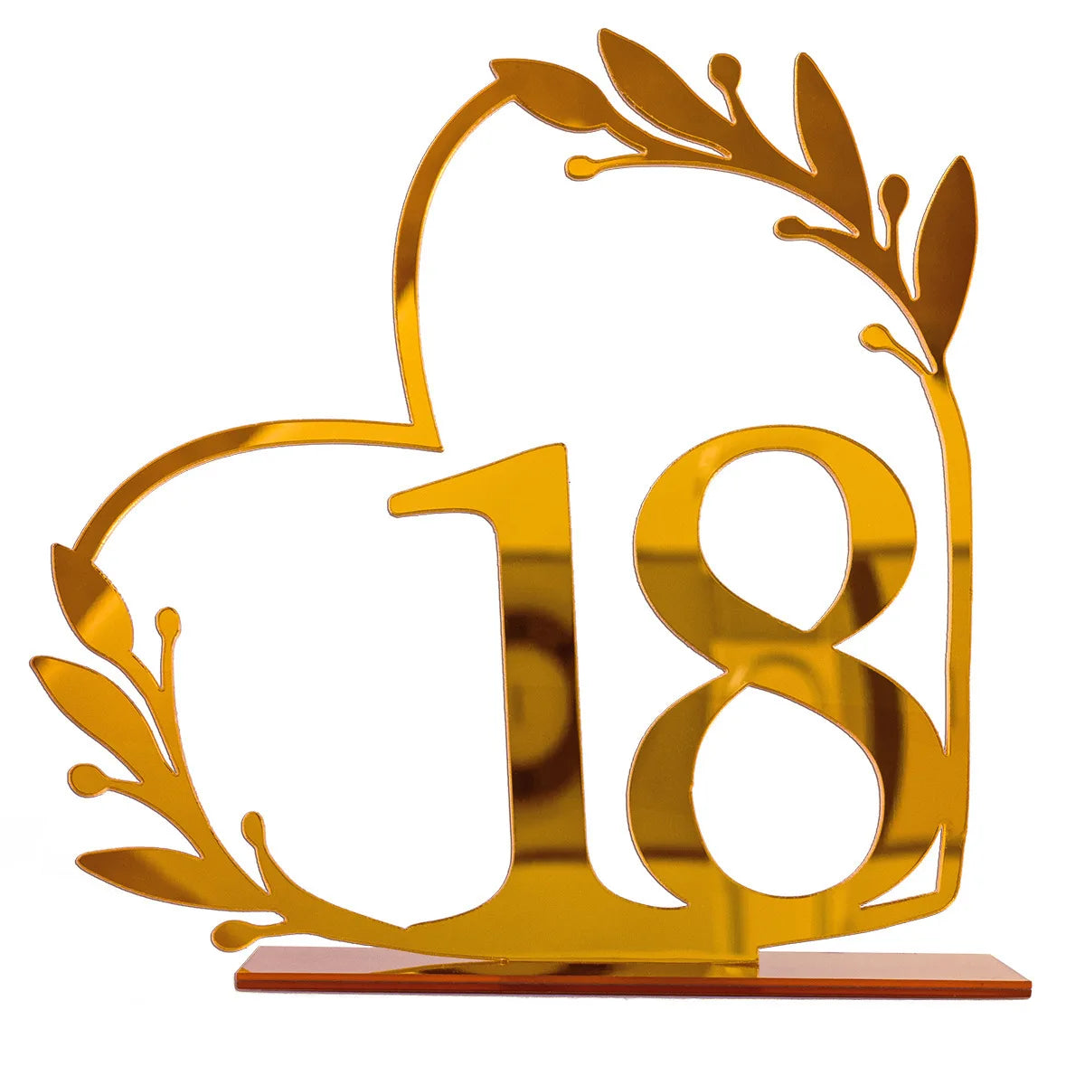 1 wedding party, gold acrylic 3D DIY mirror display stand home decoration wedding table signage location card