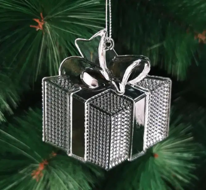 50 pieces of classic Christmas decoration eco-friendly simulation transparent acrylic icicle horn wing Christmas tree pendant