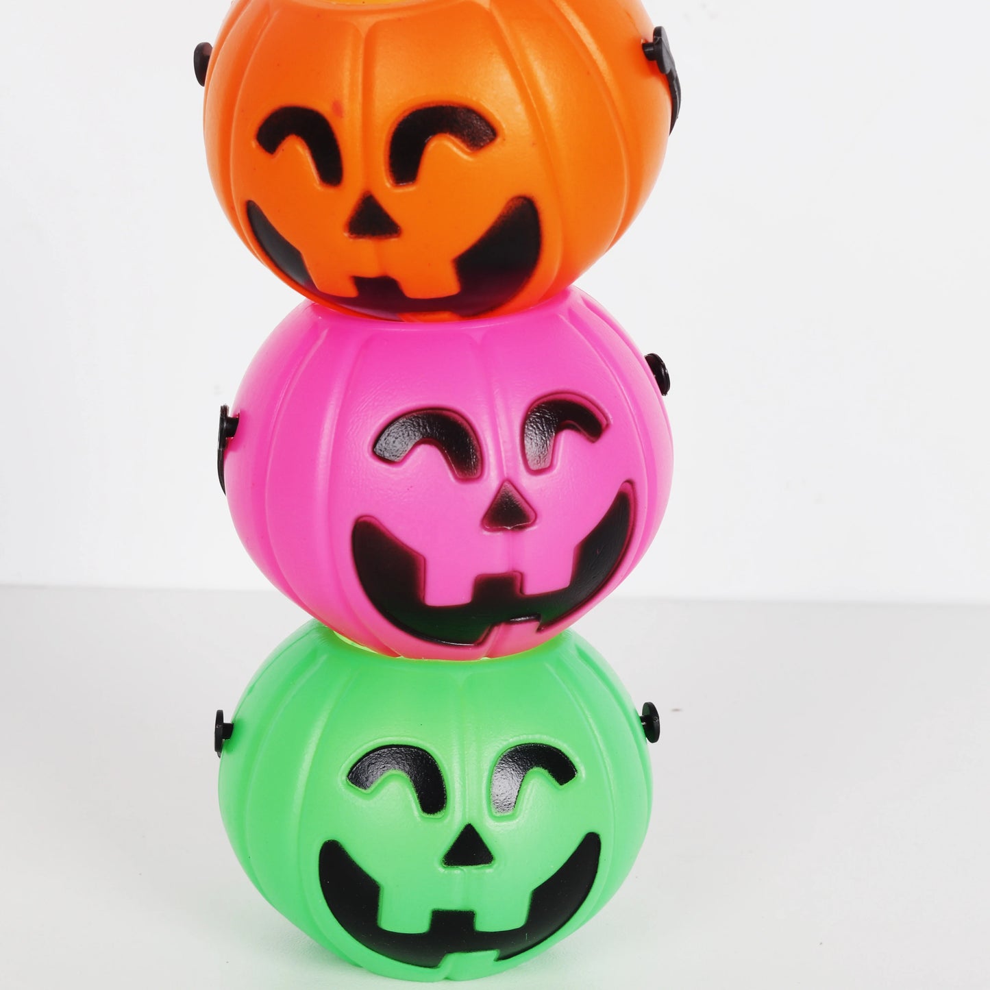 Halloween & Death Day Pumpkin Mini Bucket Halloween 12pcs Mini Plastic Candy Jar Container Kettle Party Love Fancy Trick or Treat Toys