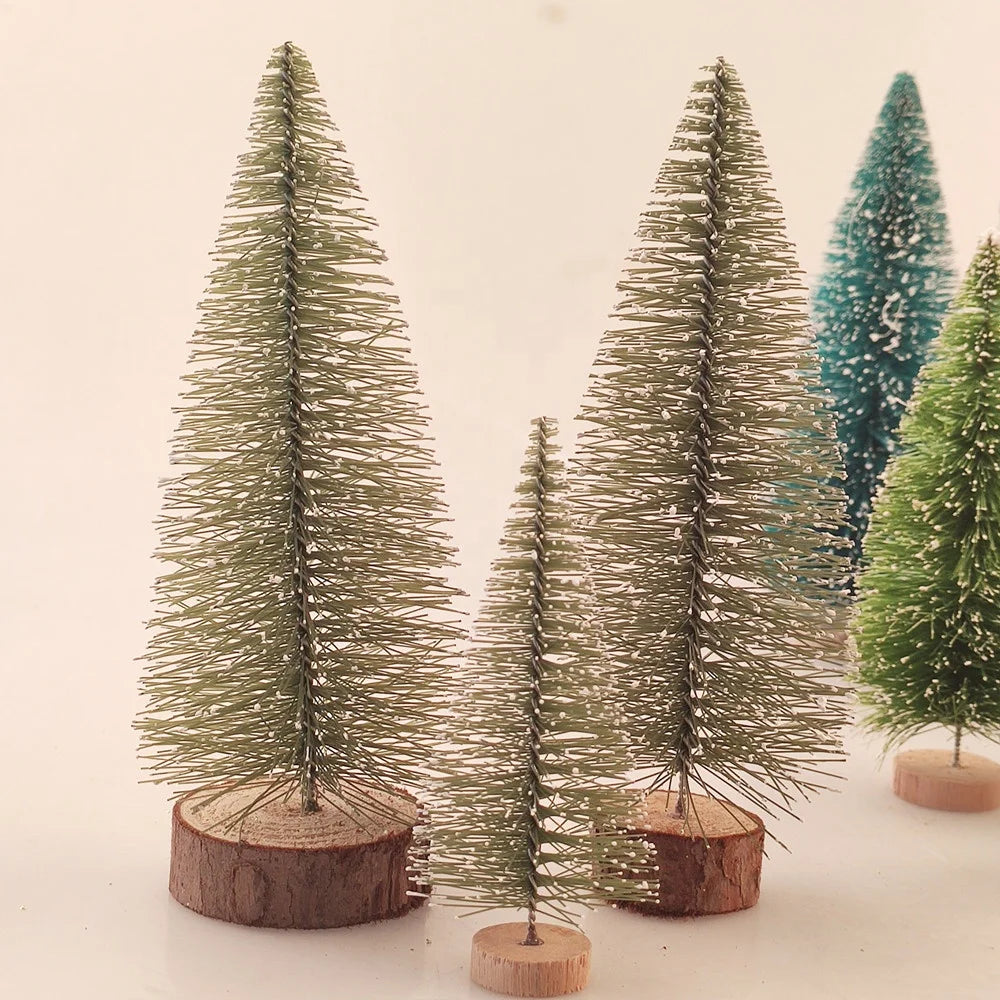 2022 Christmas Party Home Decoration Christmas Party Sisal Tree Small Christmas Tree Mini Christmas Craft Tree