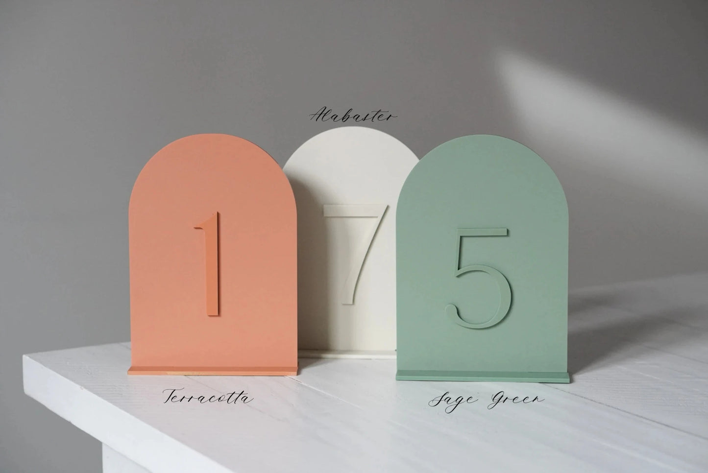 1 Wedding party, reflective acrylic wedding table number, monochrome wedding event decoration table setting logo sage green acrylic table number 