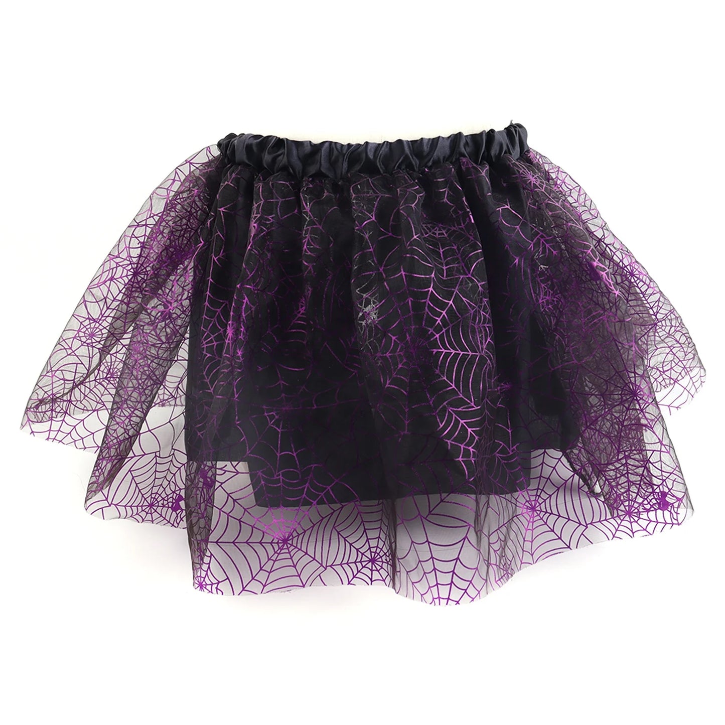 Halloween & Day of the Dead Wholesale Autumn Multicolor Children's Short Skirt Pleated Skirt Spider Web Skirt Halloween Costume Prop Skirt