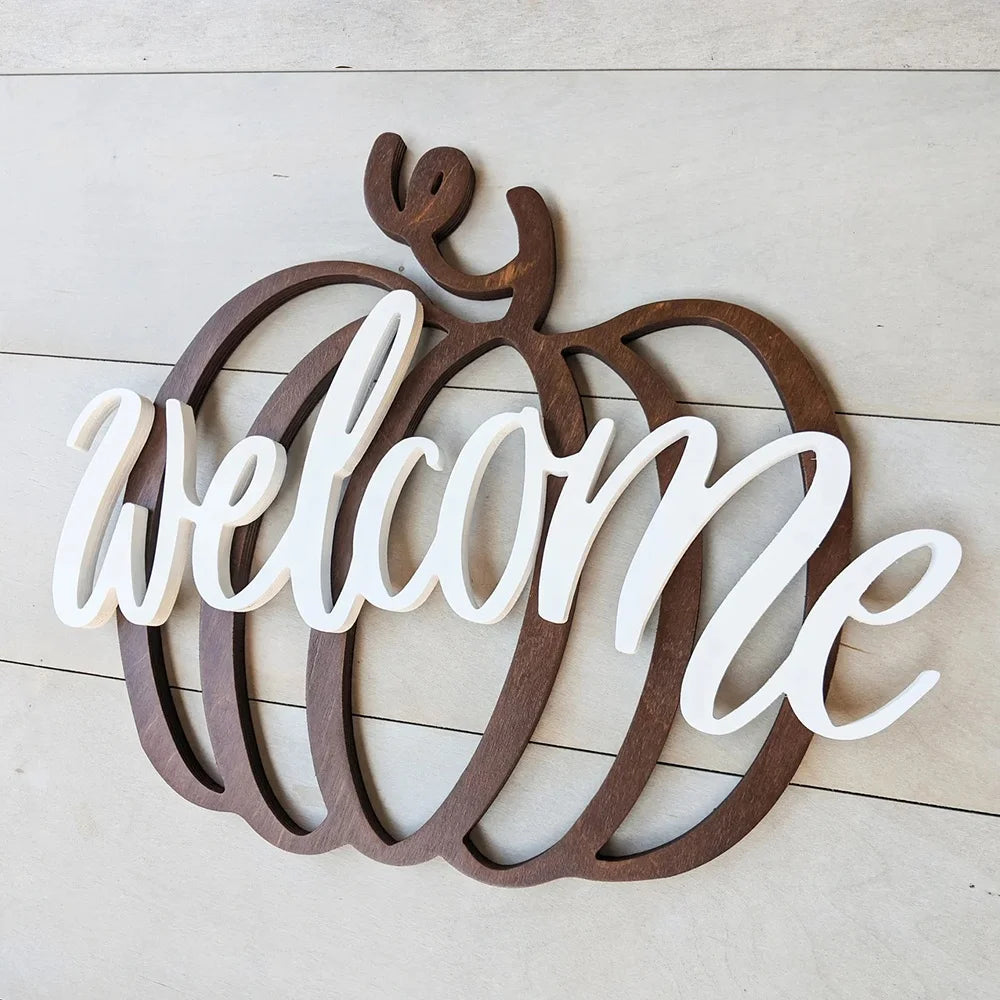 Pet Festival, Fall Wall Art Wooden Laser Cut Fall Pumpkin Decoration Wooden Digital Cut File Laser Glow Forging Cut Welcome Pumpkin Sign
