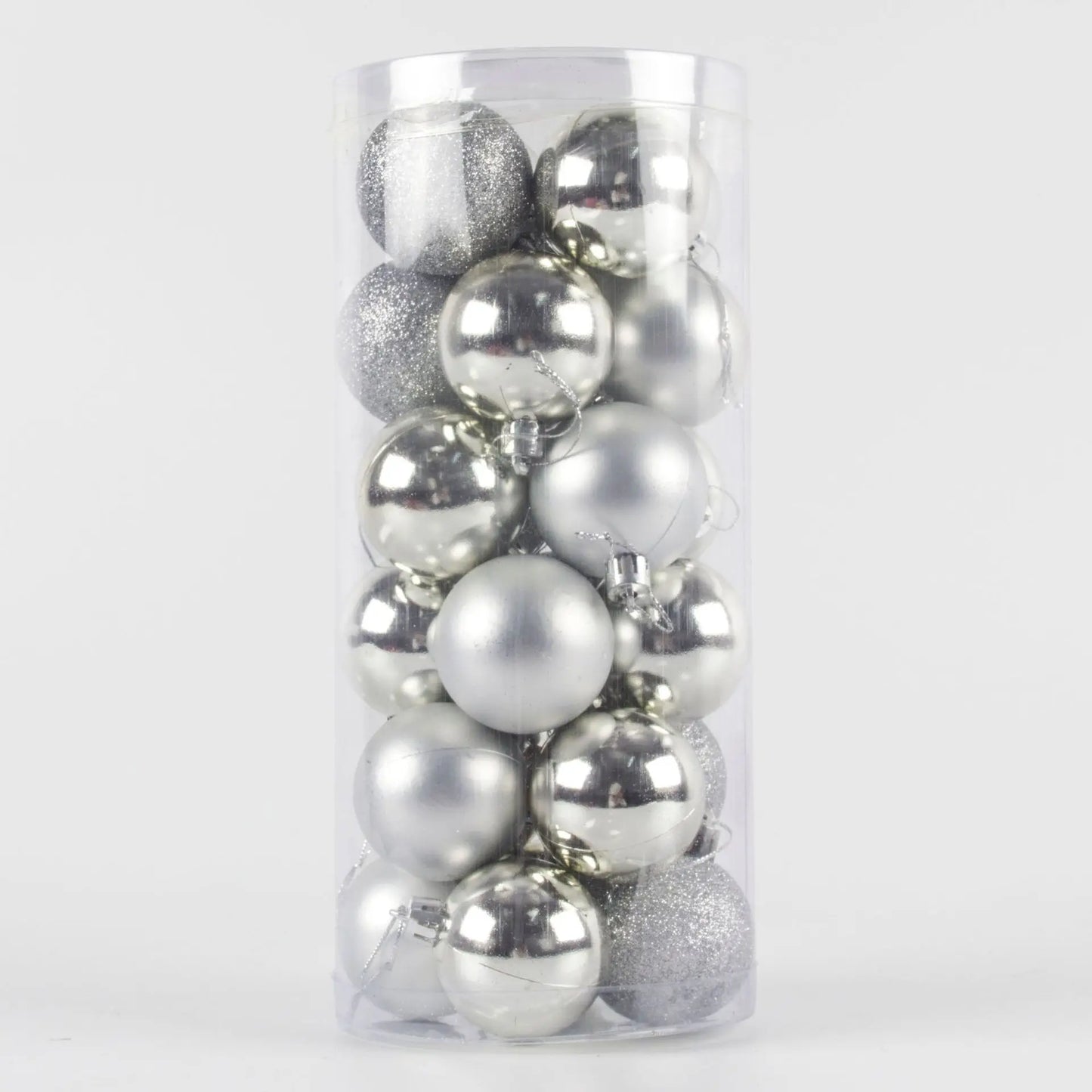 30Pcs 6CM popular flash custom wholesale Christmas supplies blue and white Christmas tree ball decoration