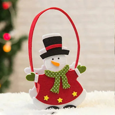 Christmas candy bag creative cartoon cute felt handbag Christmas decorations gift bag