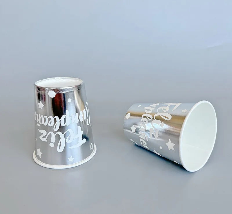 Birthday Party 2 Wholesale 9oz Paper Cup Party Disposable Color Birthday Party Paper Cup Holiday Celebration Paper Cup