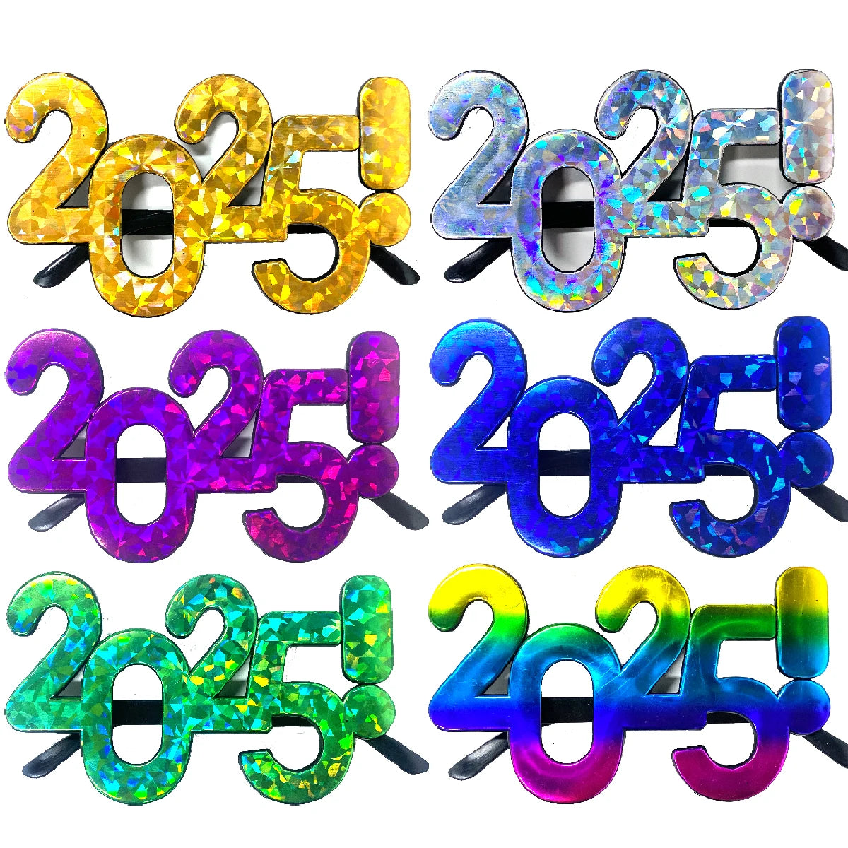 Happy New Year's Eve Glasses Fancy New Year's Party Glasses flash, and the delivery will automatically adjust the latest number of years.