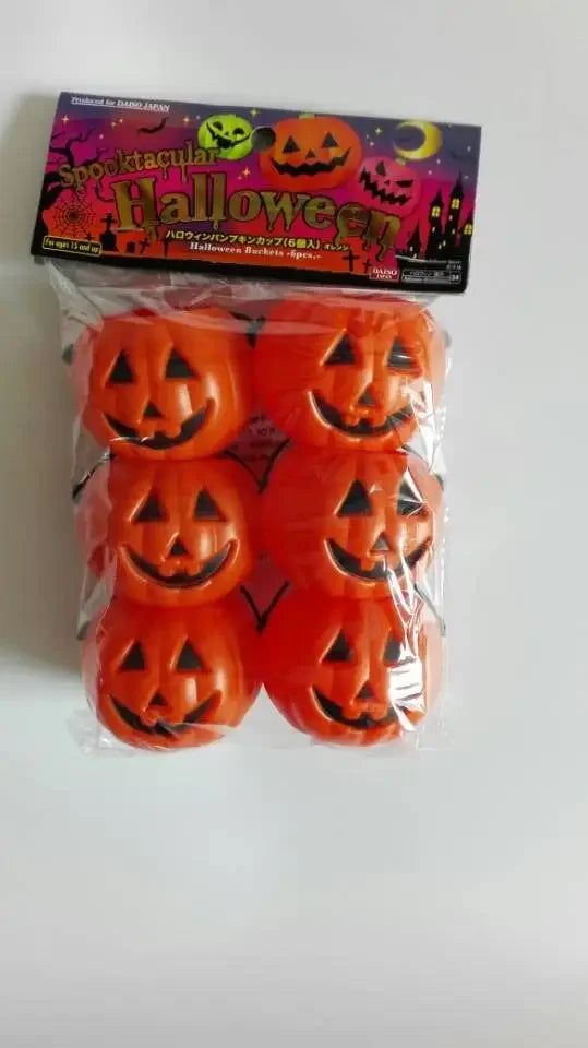 Halloween & Death Day Luminous Decoration Plastic Portable Pumpkin Lamp Candy Jar Children's Show Props Halloween Mini Pumpkin