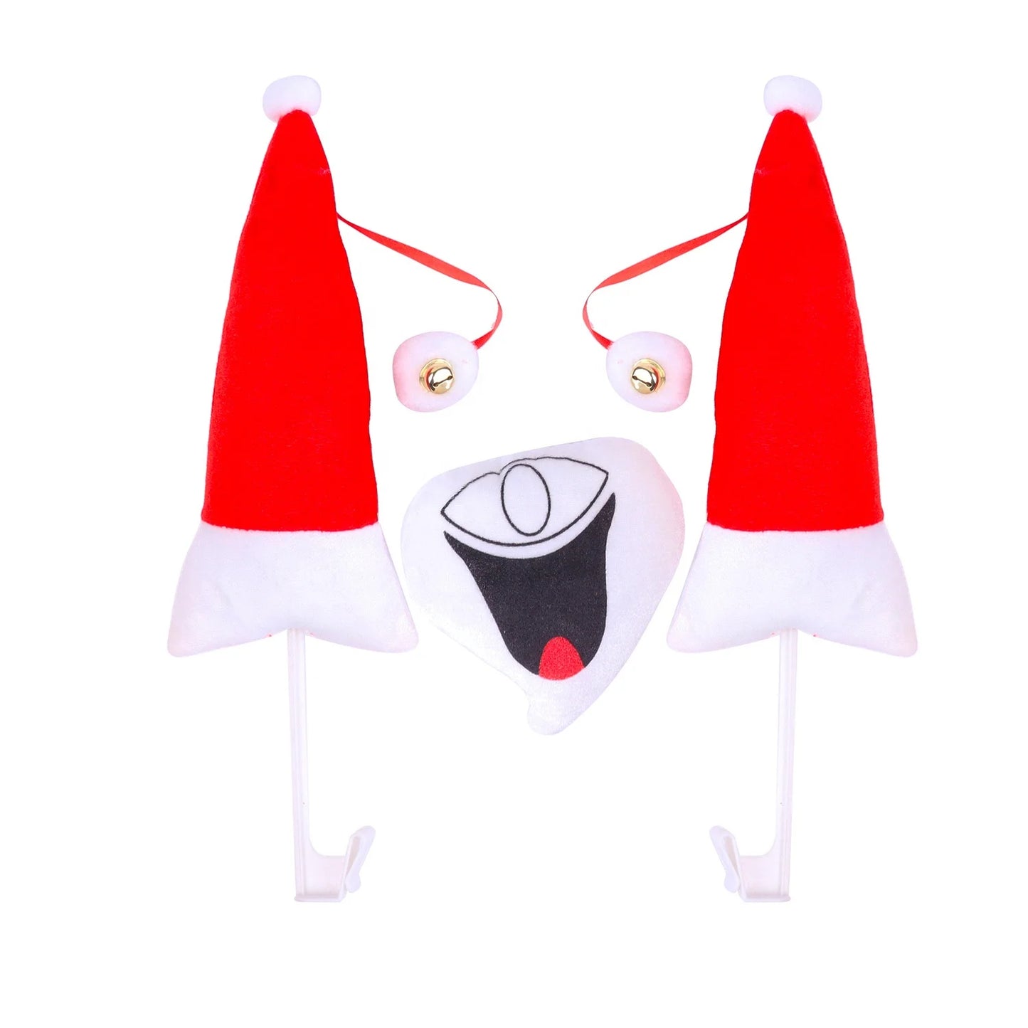 Christmas car decorations candy cane antlers nose car decorations christmas car costumes windows antlers santa hat with smiley face