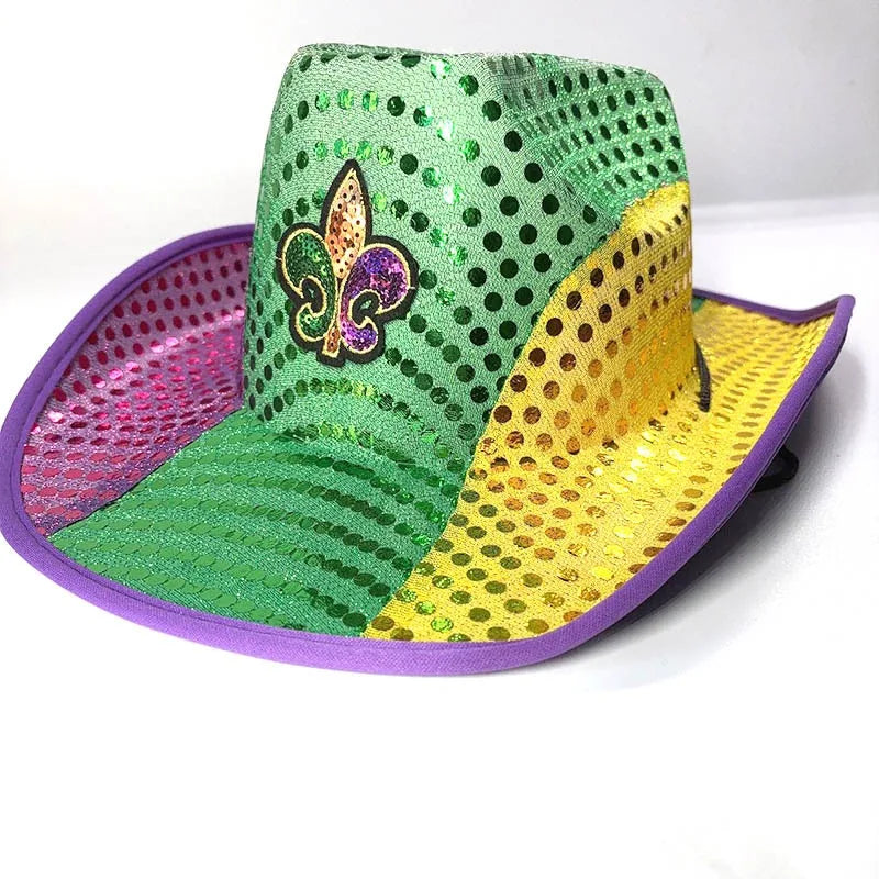 Fedora Bulk Carnival Clothing Accessories Sequined Cowboy Hat