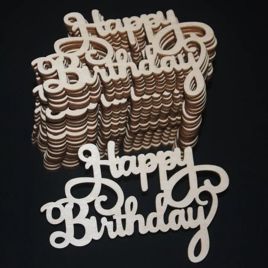 Birthday Party 2 Laser Cut Wooden Calendar Decorations Happy Birthday Letter Wooden Decorations Custom Wooden Ornaments