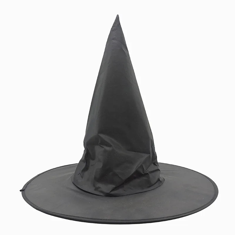 Halloween & Death Day Holiday Hat Party Black Oxford Fabric Wizard Hat Makeup Costume Props Witch Hat Halloween Costume Decoration