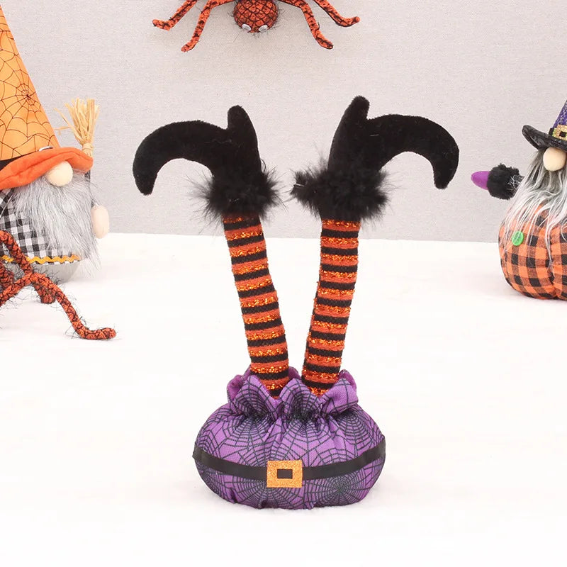 Halloween & Death Day Hot Sale Halloween Ornaments Halloween Wicked Witch Legs Props Inverted Wizard Feet Halloween Party