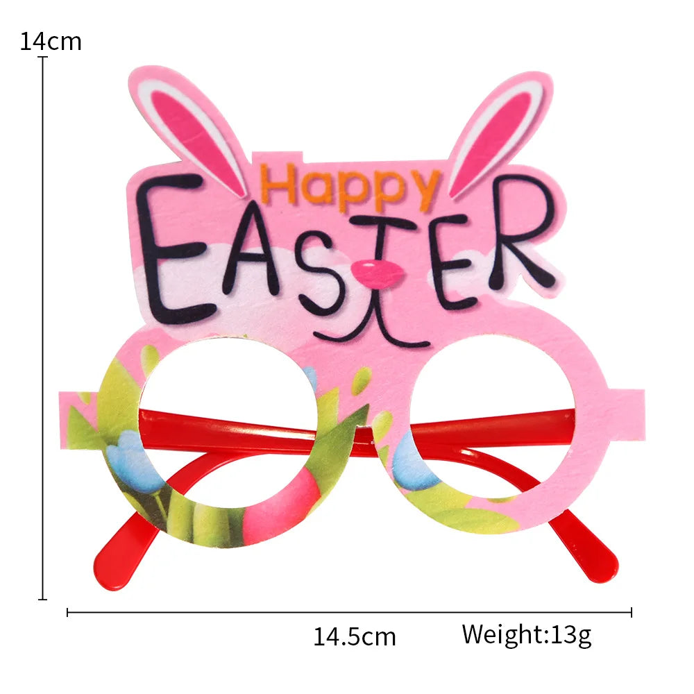 Easter and Thanksgiving 3 Novelty Easter Themed Glasses Party Glasses Decorative Glitter Bunny and Egg Sunglasses Frame Easter Party Glasses
