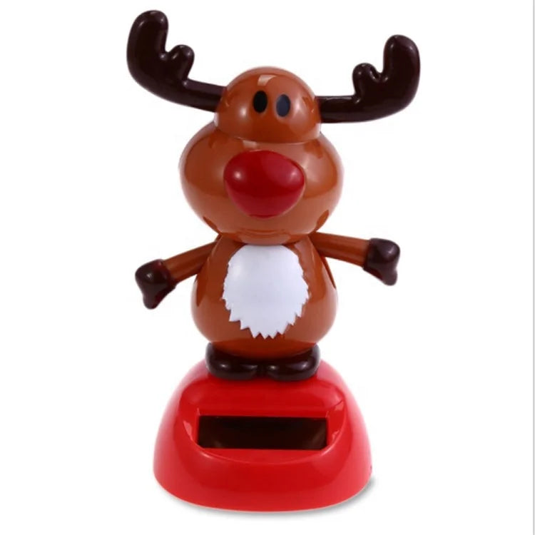 2020 new arrivals creative solar swing doll shaking head Christmas gift car ornament Christmas gift