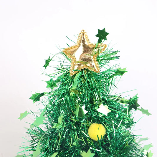 BSCI Pop 2024 High Quality Christmas St. Patrick's Day Party Beautiful Confetti Christmas Tree Gift Box Spring Headband