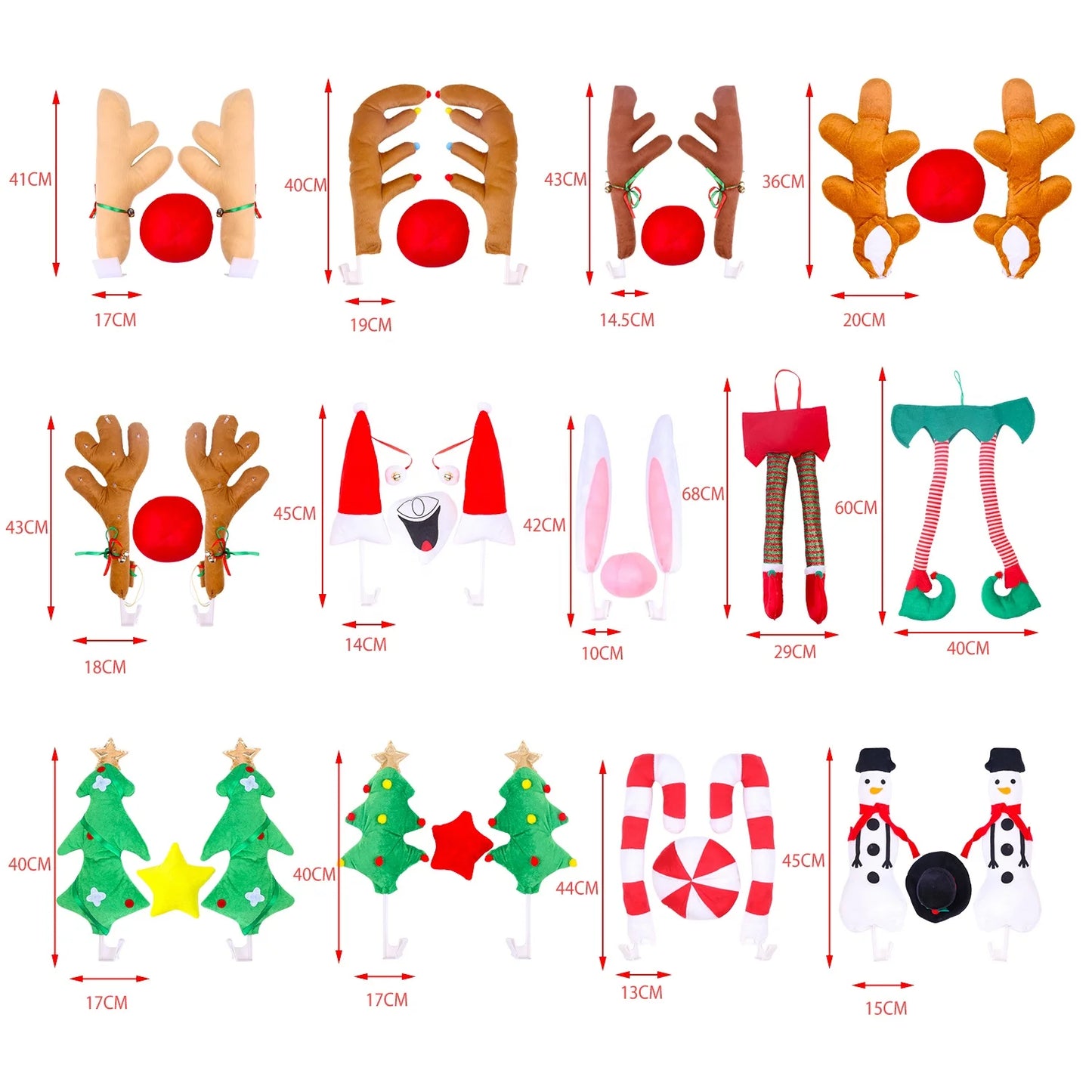 Christmas Car Decoration Reindeer Antlers Nose Kit Luminous Antlers Car Clothing Accessories Light Emitting Diode Christmas Reindeer Antlers