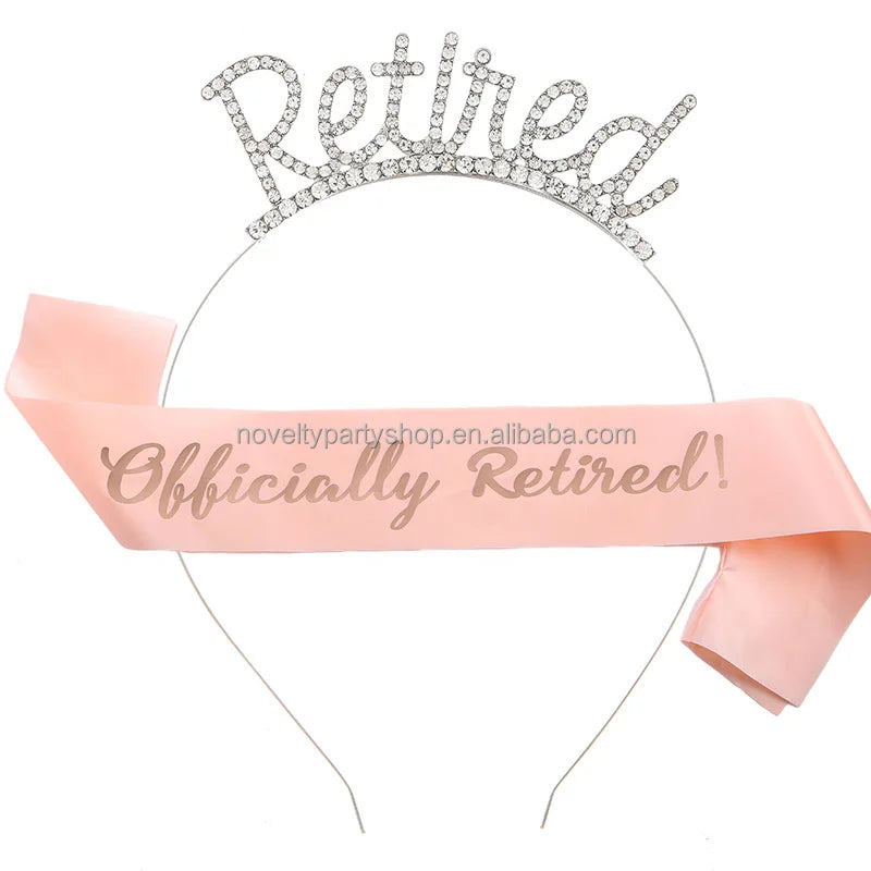 Novelty Personalized Retirement Party Ornaments Retirement Belts and Crown Classic Retirement Gifts