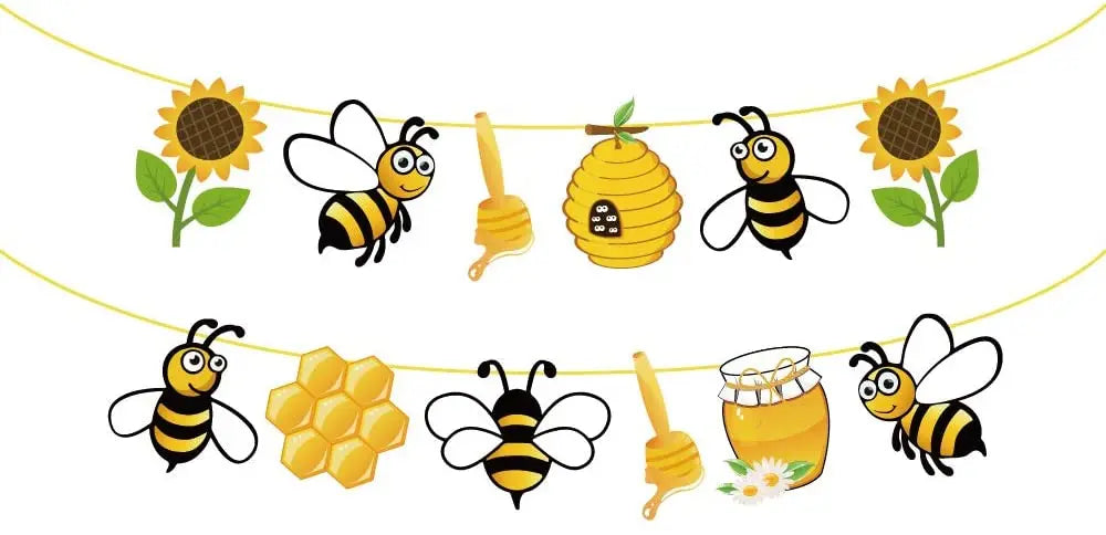 Birthday Party 2 Birthday Baby Shower Sex Reveal Party Honey Theme Supplies Golden Rain Curtain Bee Wreath Balloon Bee Day Birthday Party Kit