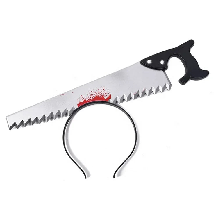 Halloween & Day of the Dead Children's Headbands Scissors Axe Cutters Through the Head Bloody Headbands Halloween Costumes Horror Weapons Headbands