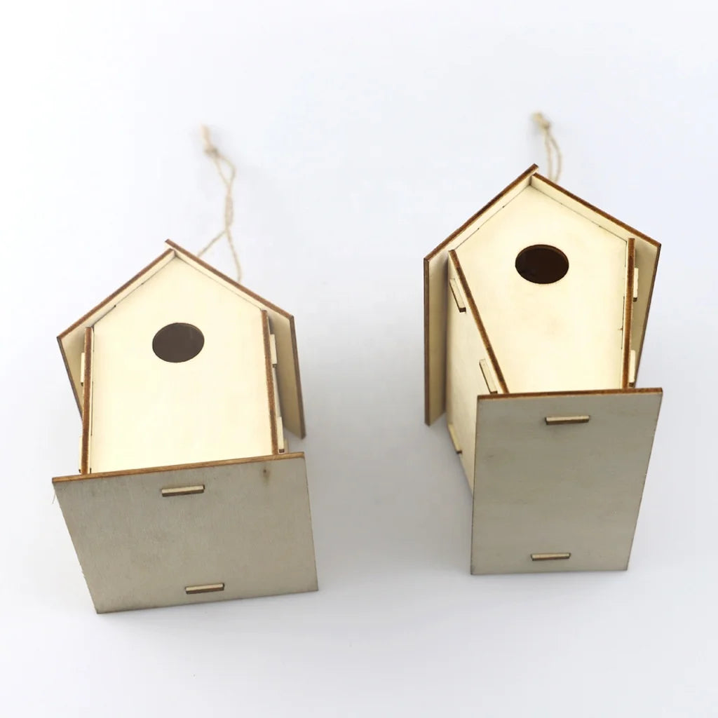 Wooden Crafts DIY Wooden Crafts Garden Decoration Painted Bird House Kit