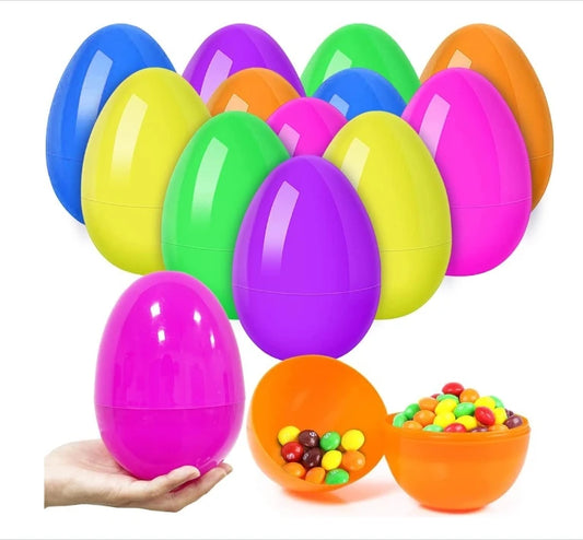 Easter and Thanksgiving 3 Giant Filled Easter Eggs Empty Large Plastic Colored Bright Easter Egg Hunting Easter Egg Hunting