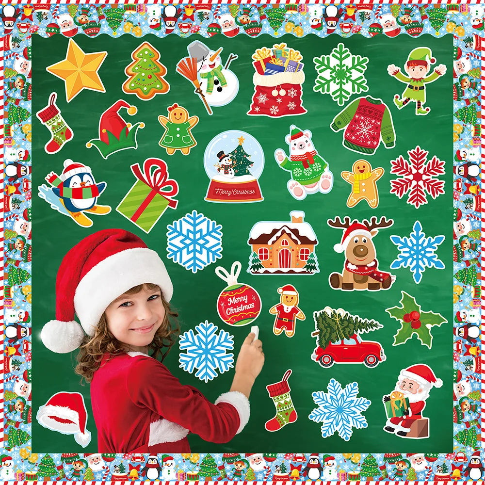New to Colored Wall Tree Board Christmas Party Sticker Set Christmas Decorations
