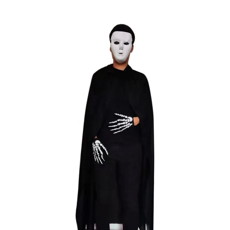 Halloween & Day of the Dead Party Adult Reaper Black Cape Cosplay Party Cosplay Ghost Accessory Set Halloween Costume Prop Set