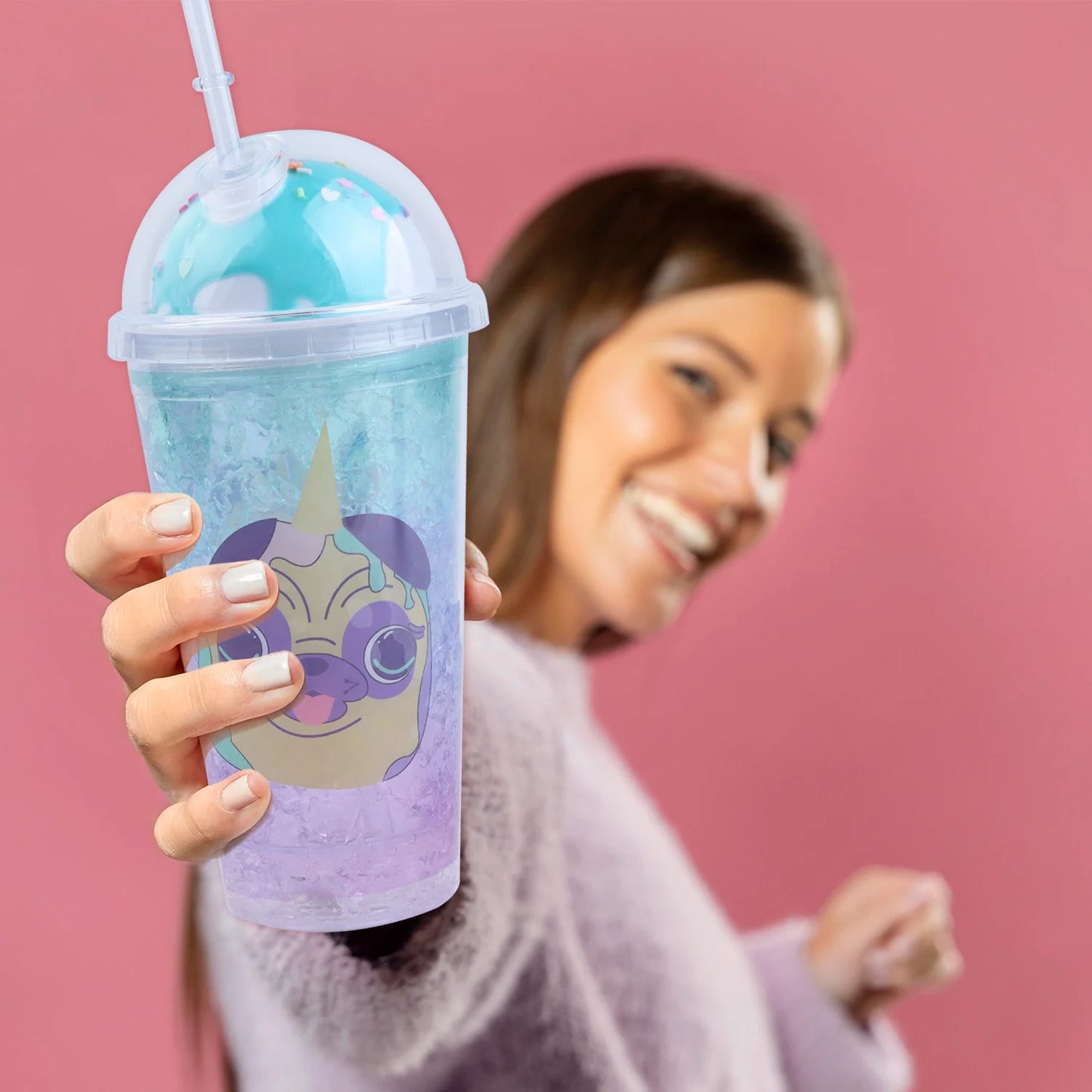 Birthday Party 2 Party Vendor Hot Sale 450ml Polystyrene Ice Cream Balls Pet Glitter Water Cup Back to School & Boys & Girls Summer Vacation