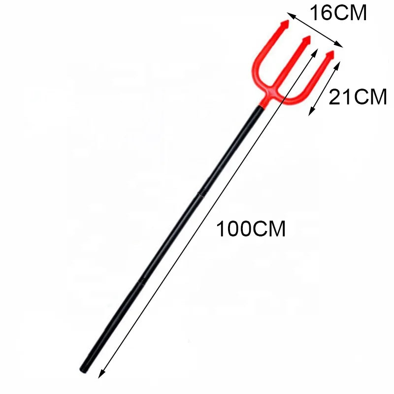 Halloween &amp; Day of the Dead Funny Halloween Props Plastic Sickles and Forks and Plastic Axes Plastic Devil Weapons 