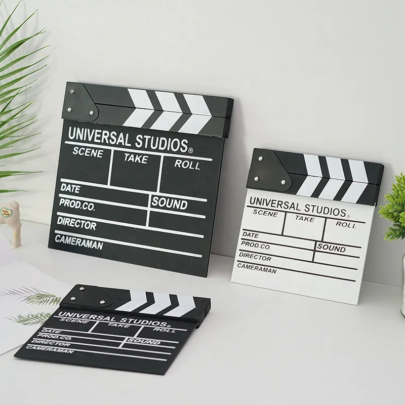 Wooden crafts, new black and white retro creative movie scene decoration ornaments clapper decoration home board of directors wedding photography props