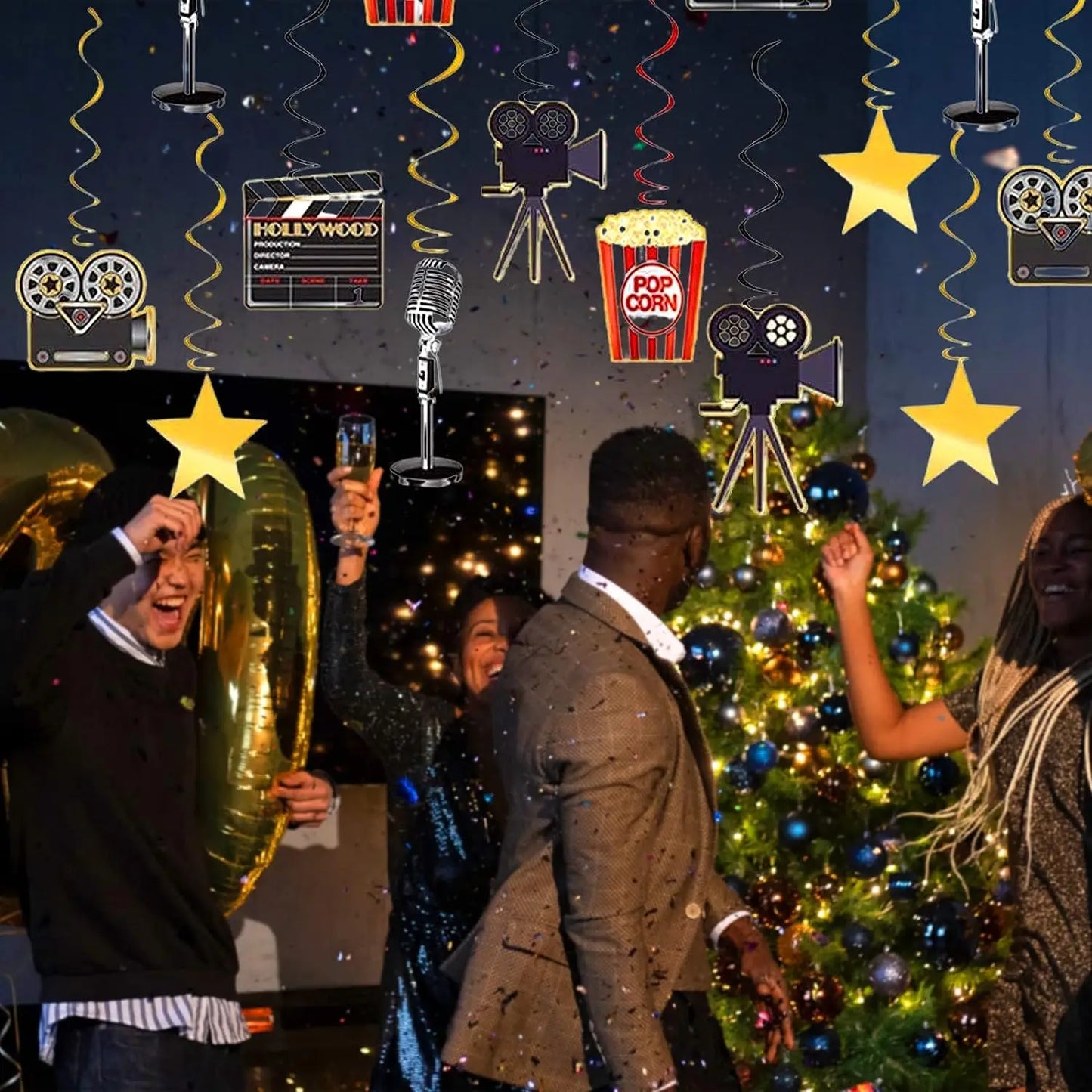 Movie Night Party Supplies Hanging Ornaments Hollywood Movie Themed Party Ornaments