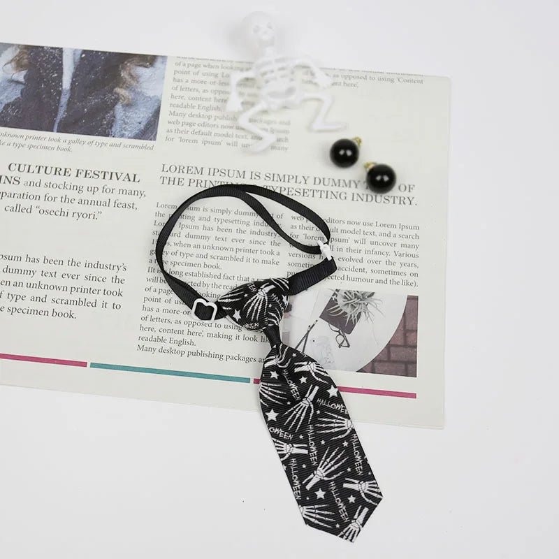 Halloween & Day of the Dead Pet Costume Halloween Puppy Neck Tie Spider Pumpkin Ghost Element Decorative Scarf Costume Accessories Pet Dog Cat Tie