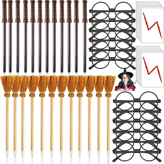 Halloween & Day of the Dead Costume Magic Themed Carnival Flash Tattoo Masquerade Magic Broom Pencil Stick