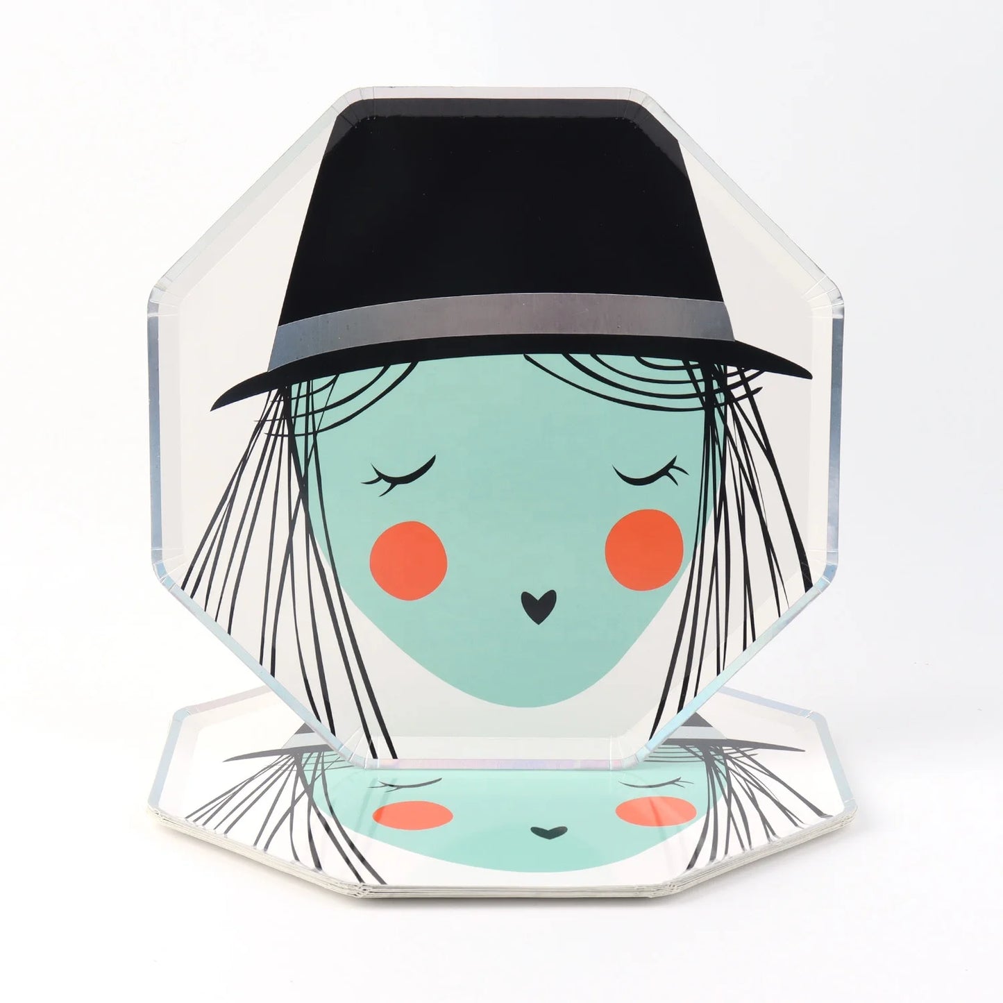 Halloween & Dead Days 9 'Halloween BOO Pumpkin Ghosts Witch Partyware Set Halloween Disposable Paper Plate for Kids & Adults Serve 24