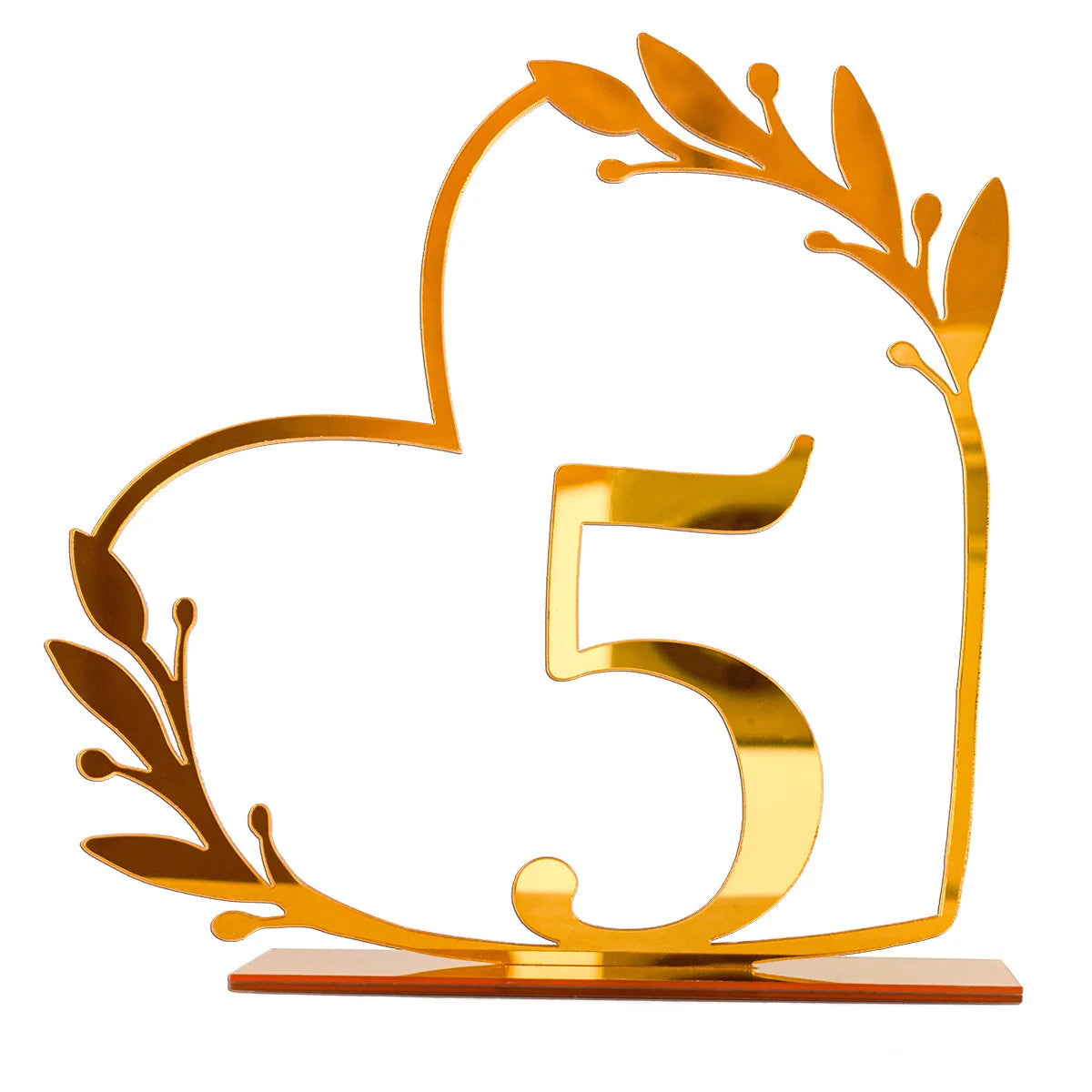 1 wedding party, gold acrylic 3D DIY mirror display stand home decoration wedding table signage location card