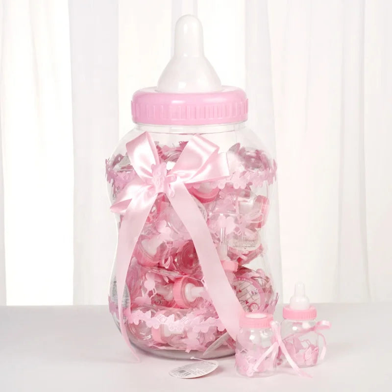 Birthday Party 2 Baby Bath Clear Bottle Shape Candy Box Mini Baby Bottle Bath Candy Box