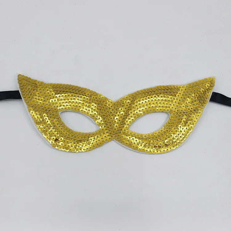 Carnaval Carnival Carnival Theme Gold Purple Green Sequins Half Face Mask Masquerade Sexy Performance Mask