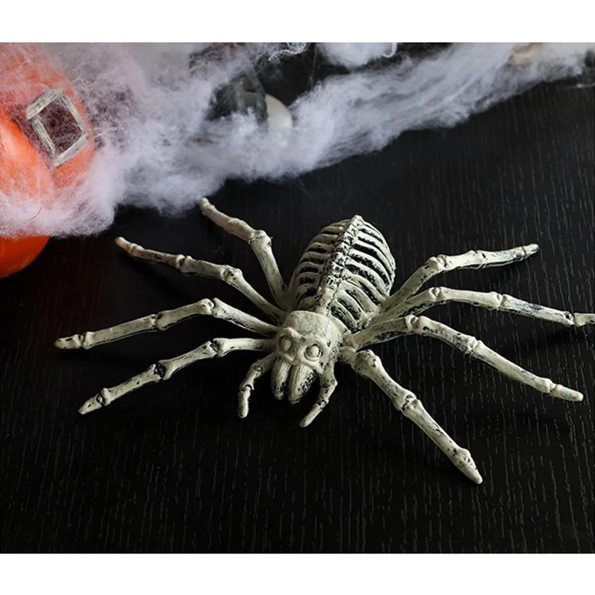 Decoração de festa de Halloween com animais realistas, Halloween e Dia dos Mortos, modelo de esqueleto de animal de plástico, rato artificial, aranha, escorpião 