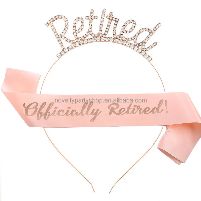 Novelty Personalized Retirement Party Ornaments Retirement Belts and Crown Classic Retirement Gifts