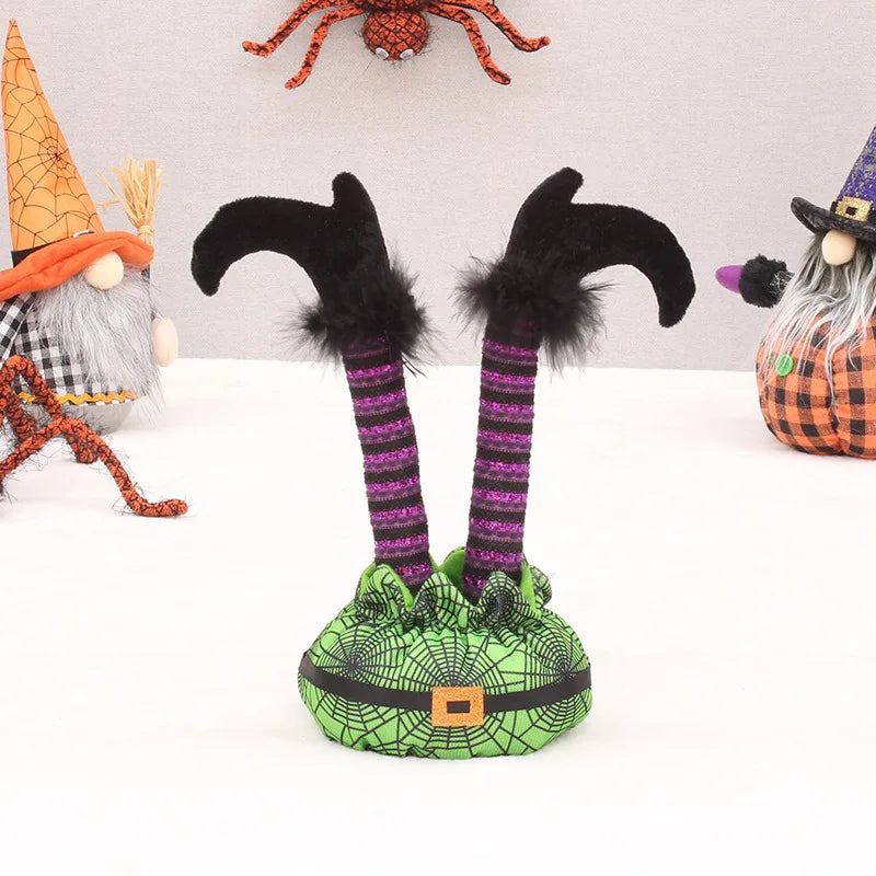 Halloween & Death Day Hot Sale Halloween Ornaments Halloween Wicked Witch Legs Props Inverted Wizard Feet Halloween Party