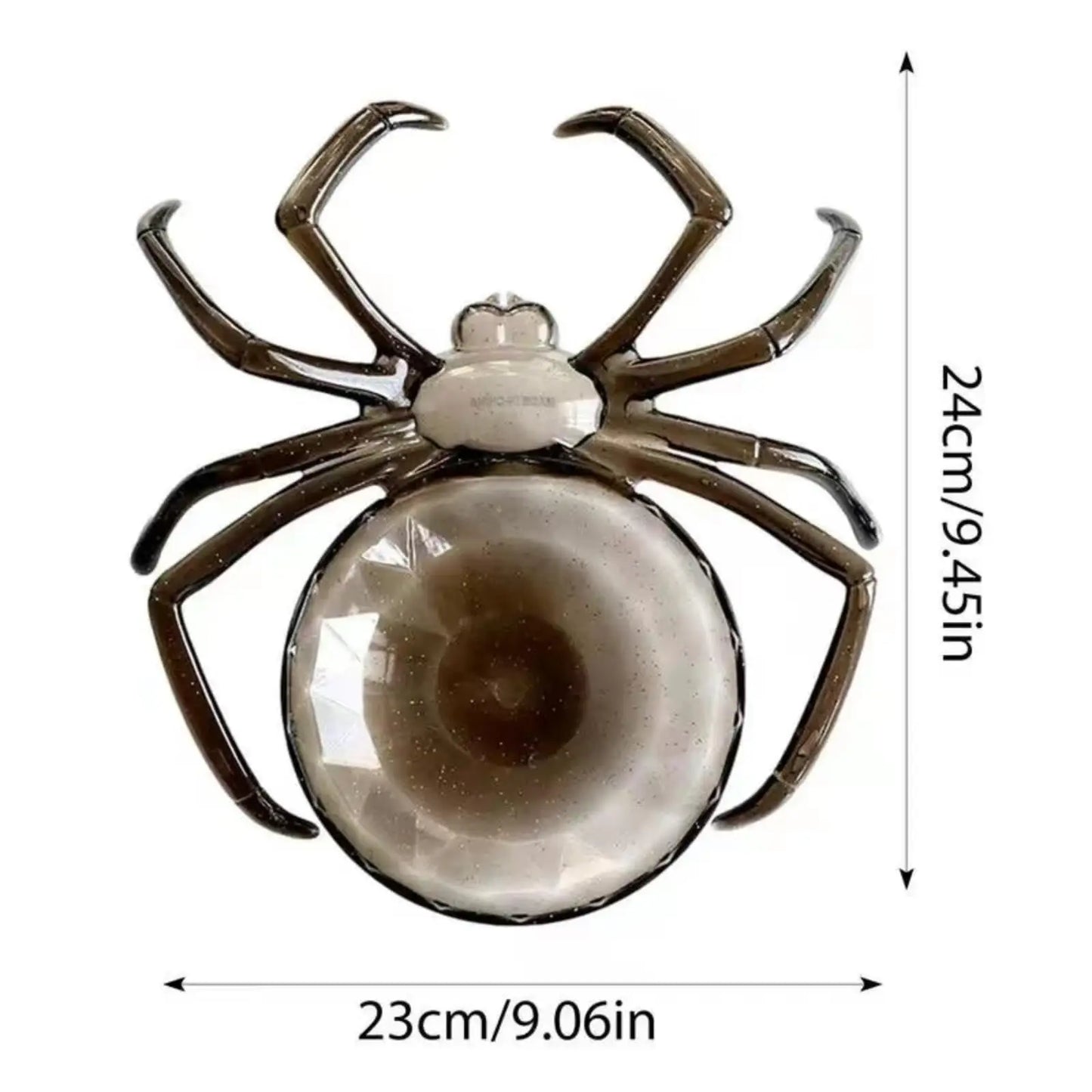 Bandeja de frutas de Halloween e Dia dos Mortos de 24*23 cm, aranha assustadora, bandeja de doces de plástico para decoração de mesa de festa de Halloween, recipientes de armazenamento de Halloween 