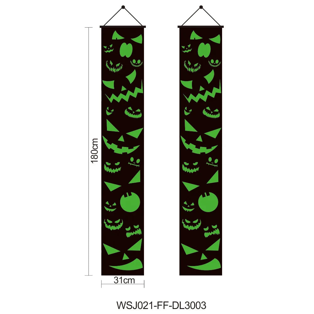Halloween & Day of the Dead Glow in the Dark Halloween Decorations Flags Outdoor Polyester Trick or Treat Halloween Party Decorations