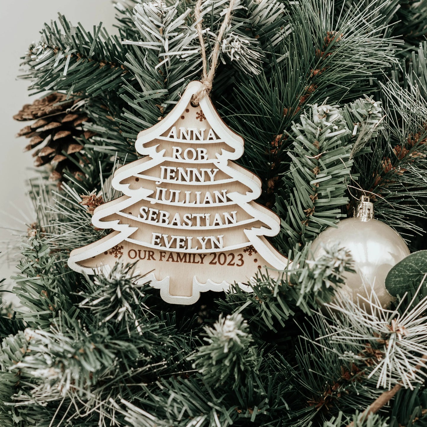 Personalized Christmas Tree Ornaments Customized Family Name Christmas Ornaments Christmas Home Decoration Gifts