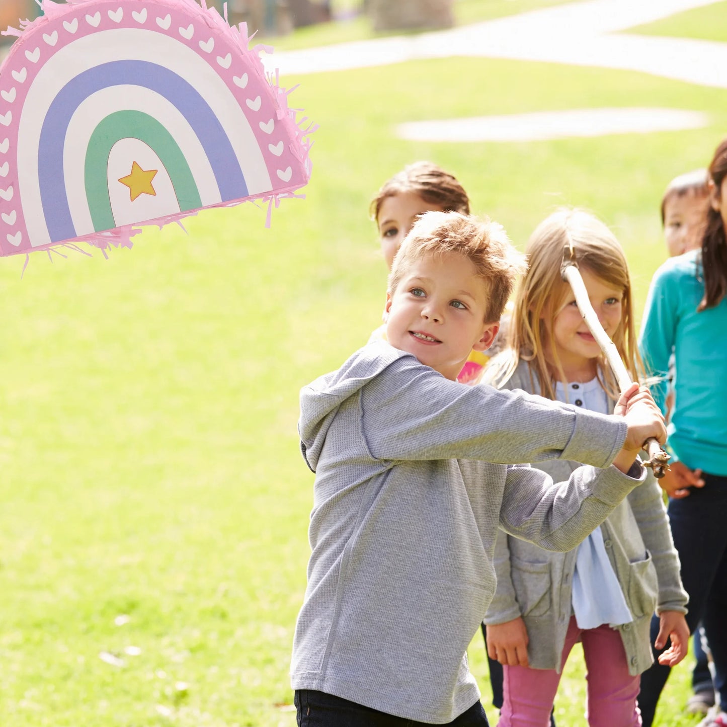 Birthday Party Rainbow Pinata Bohemian Pinata Pink Rainbow Butterfly Birthday Party Pinata