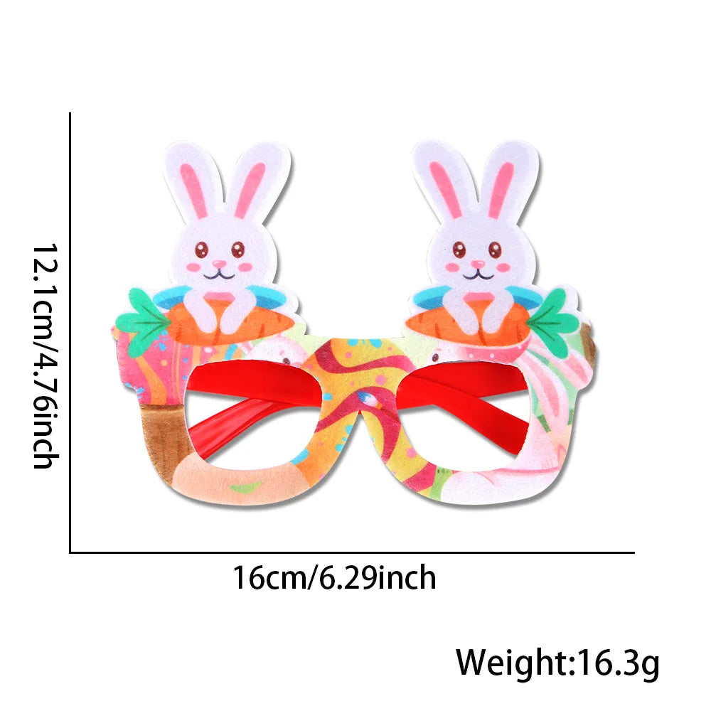 Easter and Thanksgiving 3 Novelty Easter Themed Glasses Party Glasses Decorative Glitter Bunny and Egg Sunglasses Frame Easter Party Glasses