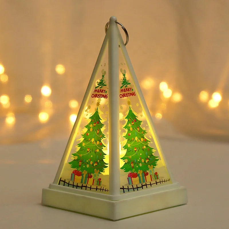 Light Emitting Diode Christmas Crystal Light Candlestick Light Emitting Diode Cone Light Night Light Snowman Decoration Desktop Christmas Light Emitting Diode Light