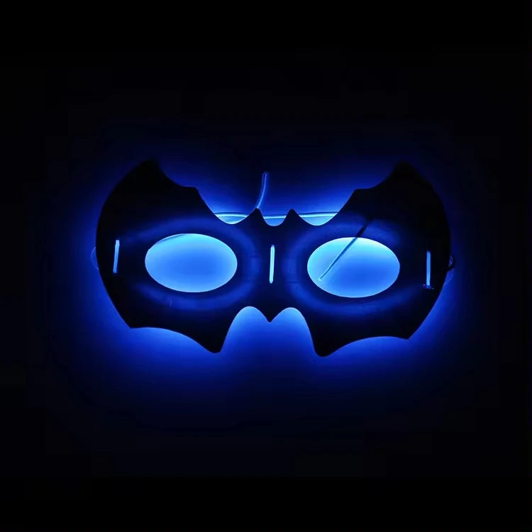 Halloween & Day of the Dead Glow Mask Bat Eye Mask Costume Black Bat Mask Dress Up Adult Children Eye Mask Costume Accessories