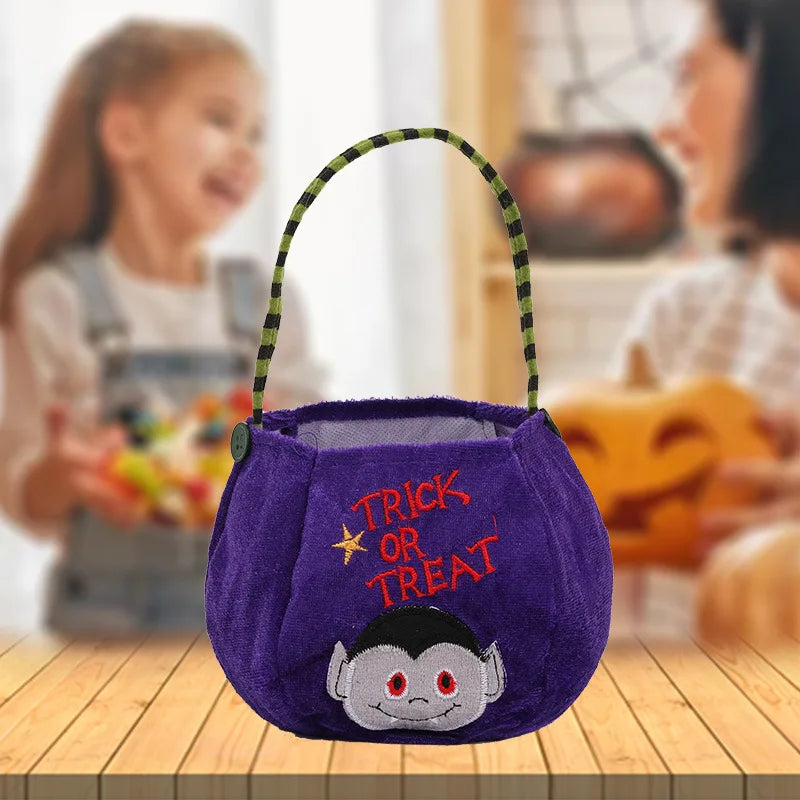 Halloween & Death Day Trick or Treat Boy Girl Candy Basket Pumpkin Spider Vampire Multicolor Candy Bucket Kids Candy Bag